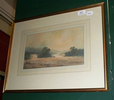 Lot 557 - Henry Melville Gaskell (1879-1954), 'A Country House', watercolour, 18.5cm by 32cm