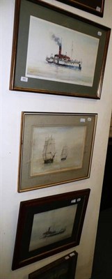 Lot 562 - D C Bell - two framed watercolours, two prints after Bell and a modern oil