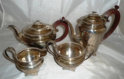 Lot 8 - Four piece silver tea and coffee service