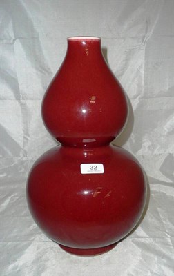 Lot 32 - A Sang de Boeuf double gourd vase