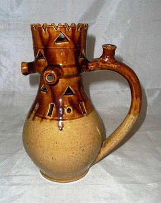 Lot 46 - An 18th/19th century puzzle jug with crown top