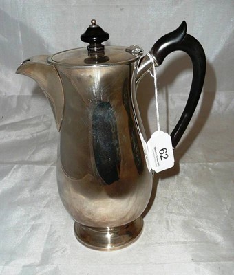 Lot 62 - A silver hot water jug