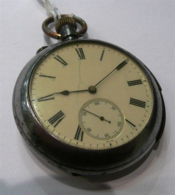 Lot 118 - A minute repeating gun metal pocket watch