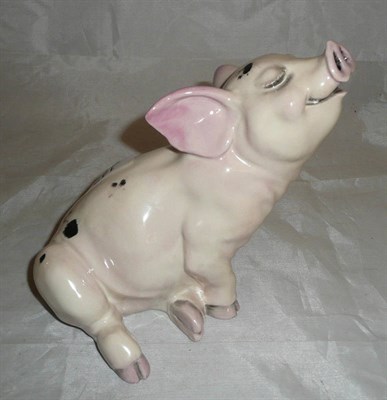 Lot 142 - Peggy Davies ceramics "Blackspot" Gloucester pig called "Truffles"