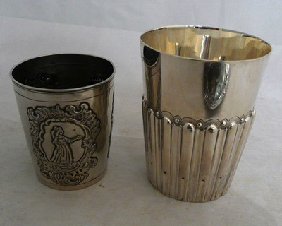 Lot 144 - Victorian beaker and a Continental beaker