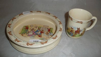 Lot 166 - Doulton Bunnykins bowl and mug, by Barbara Vernon