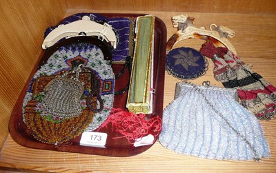 Lot 173 - Beadwork bags and fittings