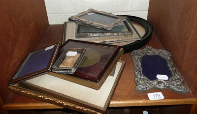 Lot 179 - Four silver photo frames and a quantity of photo frames