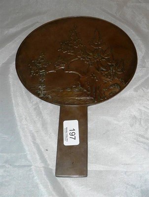 Lot 197 - A Japanese metal mirror