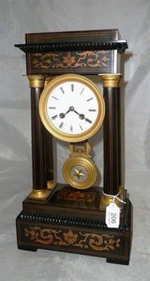 Lot 206 - Inlaid rosewood Portico clock