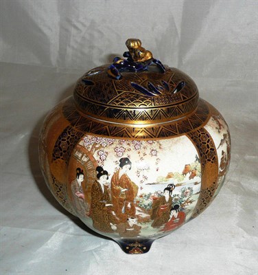 Lot 213 - Japanese pot pourri jar with pierced lid