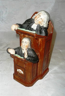 Lot 221 - Staffordshire vicar and Moses pearlware group