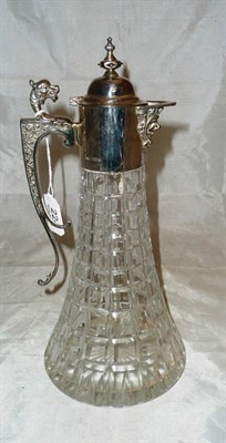 Lot 224 - A silver (Sheffield, Roberts and Belk) mounted claret jug