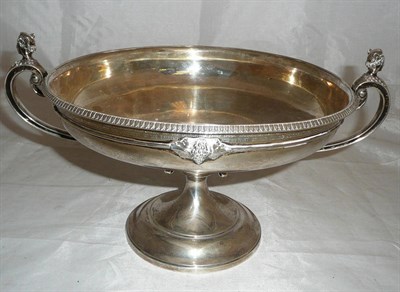 Lot 305 - A silver twin handled centre pedestal dish