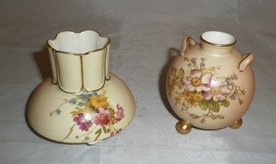 Lot 313 - Two Royal Worcester small vases