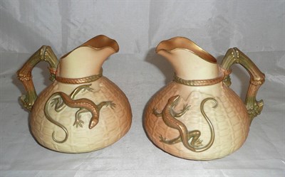 Lot 331 - Two Worcester lizard jugs