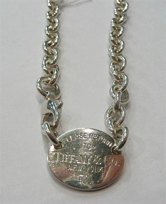 Lot 363 - A silver belcher chain, with tag by Tiffany