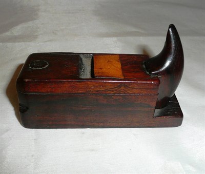 Lot 373 - A rare Victorian rosewood snuff 'plane'