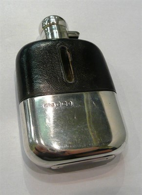 Lot 381 - James Dixon & Sons silver-mounted hipflask