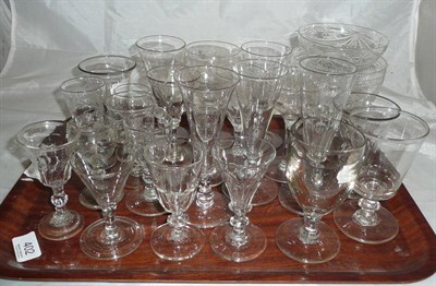 Lot 402 - Tray of various drinking glasses etc