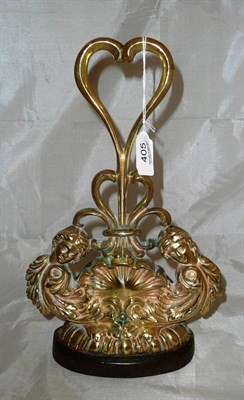 Lot 405 - Victorian brass doorstop