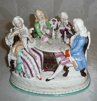 Lot 407 - Late 19th century Continental figure group/desk stand