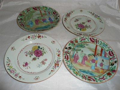 Lot 448 - Two pairs of Chinese famille rose plates