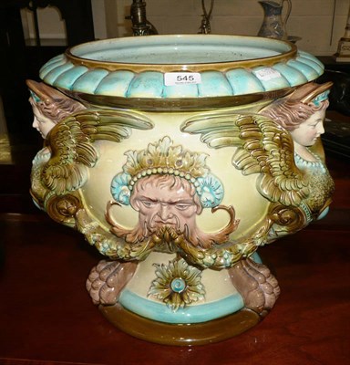 Lot 545 - A Majolica jardiniere