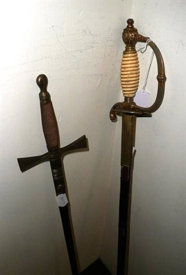 Lot 577 - Two 19th century court swords