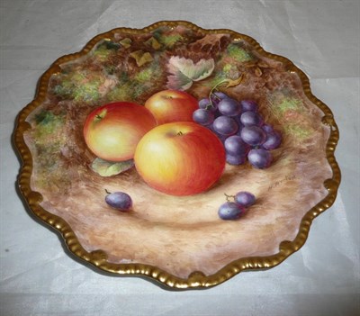 Lot 586 - A Royal Worcester fruit study plate signed Ayrton