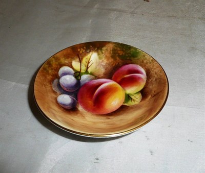 Lot 587 - Royal Worcester fruit study small dish