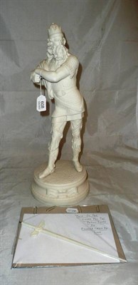 Lot 608 - Parian figure of 'Richard Coeur de Lion' with sword