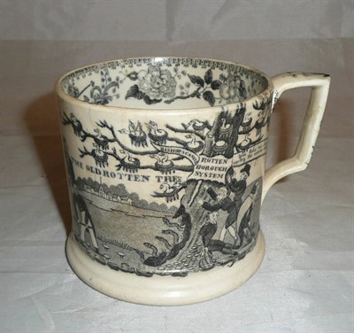 Lot 614 - 1832 Rotten borough mug