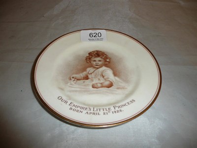 Lot 620 - 1930 Princess Elizabeth plate