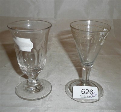 Lot 626 - Two 18th century glasses