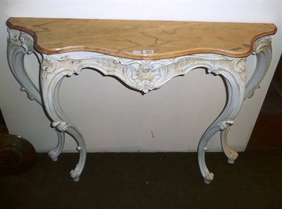 Lot 640 - White painted pine console pier table