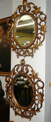 Lot 642 - Pair of gilt mirrors