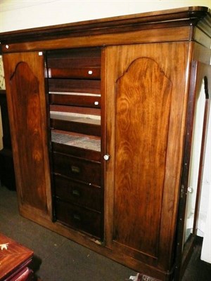 Lot 653 - Victorian mahogany wardrobe