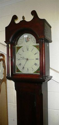 Lot 654 - An oak thirty hour long case clock, Chris Johnson, Knaresbrough