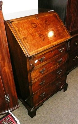 Lot 664 - Reproduction walnut bureau (a.f.)