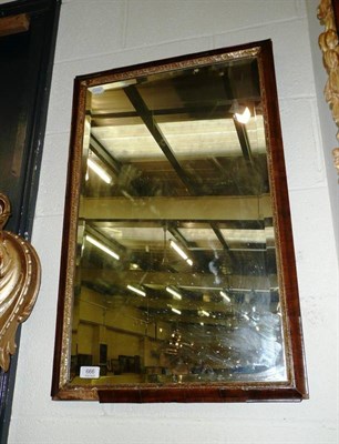 Lot 666 - 18th century walnut and parcel gilt rectangular mirror