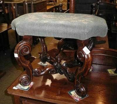 Lot 681 - A William and Mary style stool