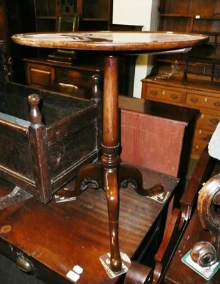 Lot 682 - George III mahogany tripod table circular dished top