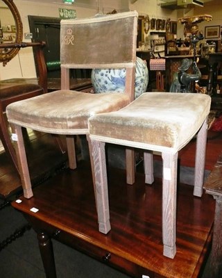 Lot 693 - Two George V Coronation chairs