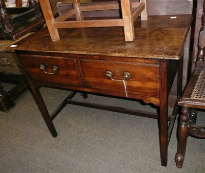 Lot 709 - 18th century side table fitted two frieze drawers