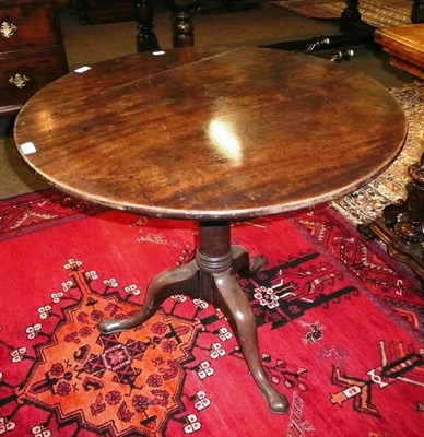 Lot 729 - 18th Century fruitwood and mahogany tripod table