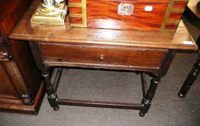 Lot 735 - Country oak side table