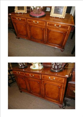 Lot 741 - A pair of Titchmarsh & Goodwin mahogany and cross banded sideboards