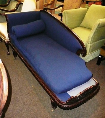 Lot 753 - William IV blue chaise longue