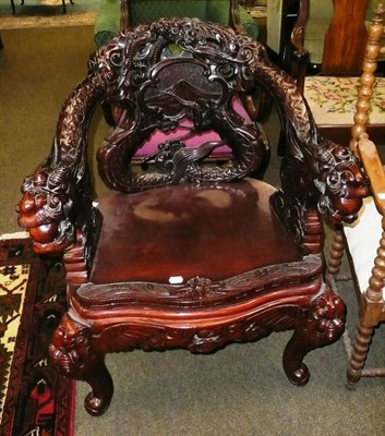 Lot 759 - Dragon armchair